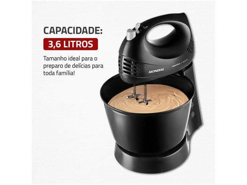 Batedeira Mondial Practice Preto 400W B-44-B - 110V