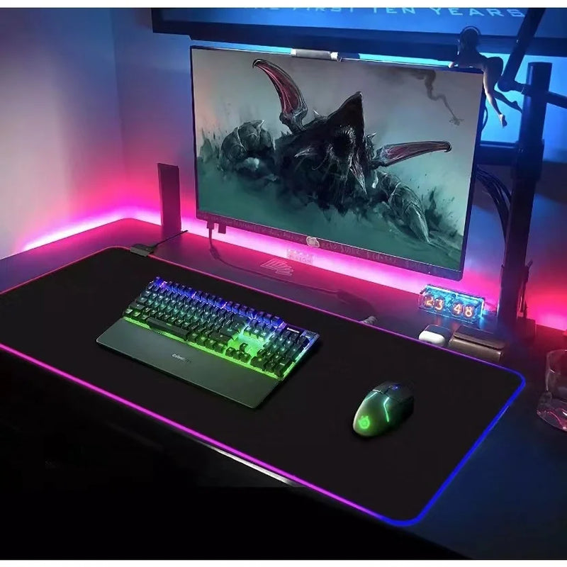 Mouse Pad Gamer Extra Grande LED RGB - 90x40