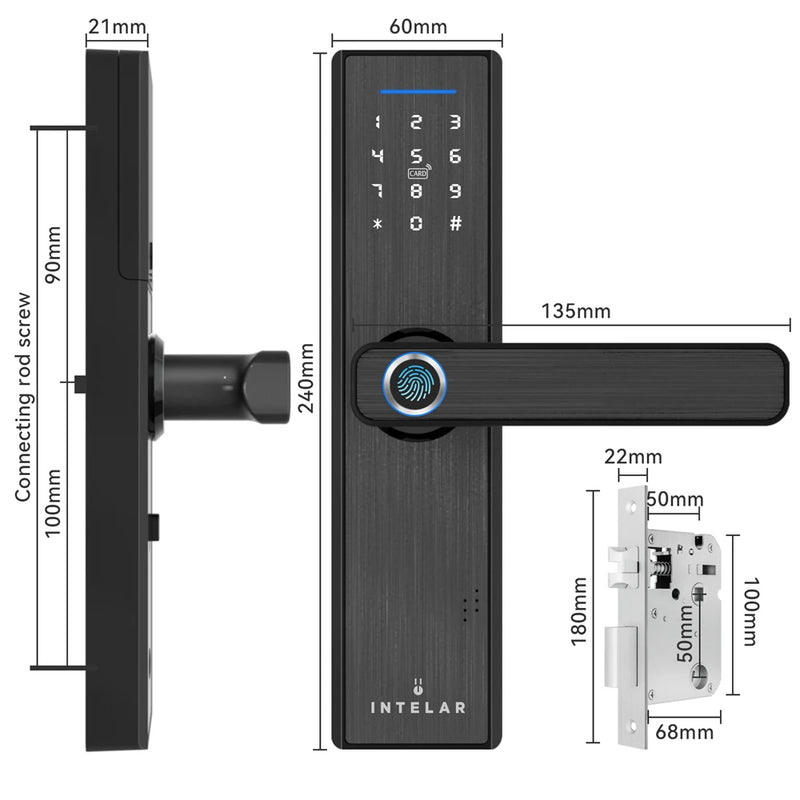 Fechadura Eletrônica Inteligente Intelar® X1 Tuya WI-FI