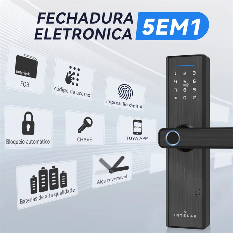 Fechadura Eletrônica Inteligente Intelar® X1 Tuya WI-FI