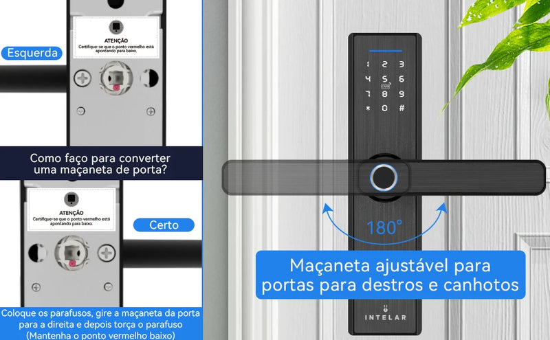 Fechadura Eletrônica Inteligente Intelar® X1 Tuya WI-FI