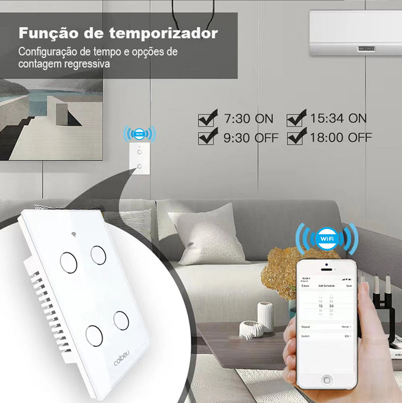 Interruptor Inteligente WI-FI e App - 110V e 220V