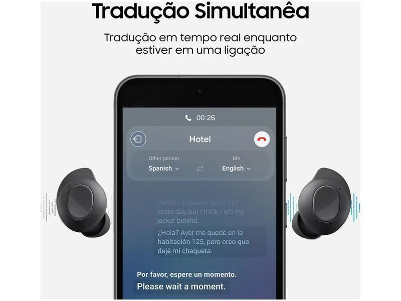 Samsung© Galaxy Buds FE Grafite  - Fone de Ouvido Bluetooth