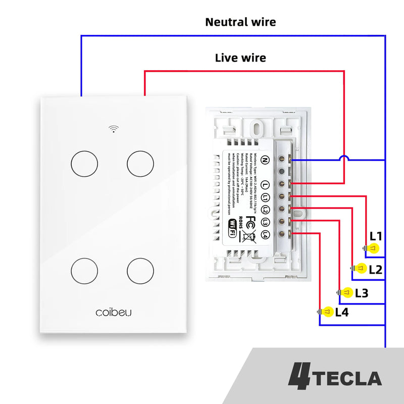 Interruptor Inteligente WI-FI e App - 110V e 220V