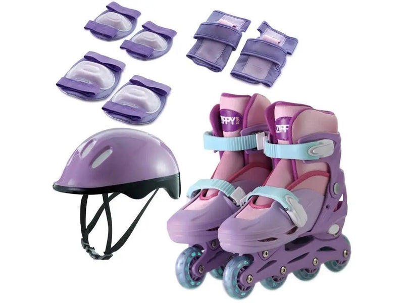 Kit de Patins Infantil Rosa em Linha - Zippy Toys